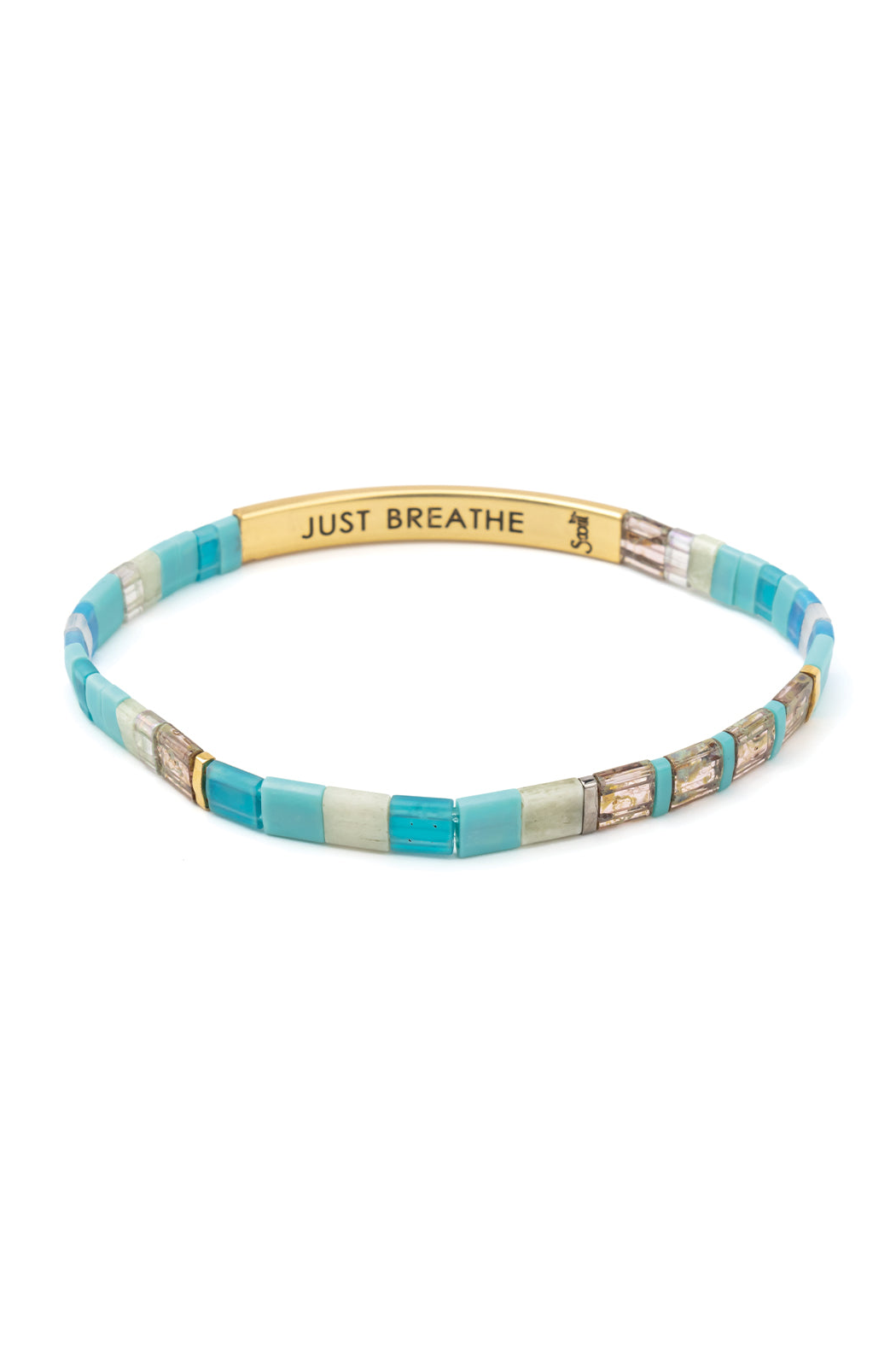 Just Breathe - Tonal Turquoise/Gold Main