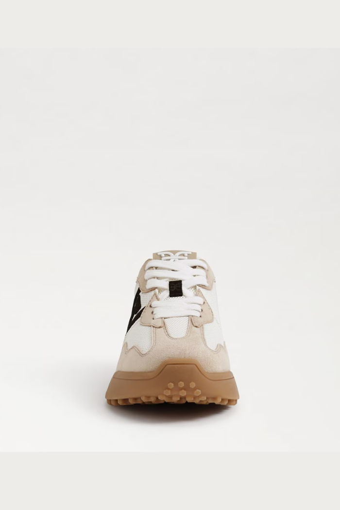 White/Tan/Black Suede