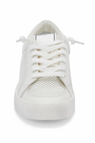 White Perforated Leather