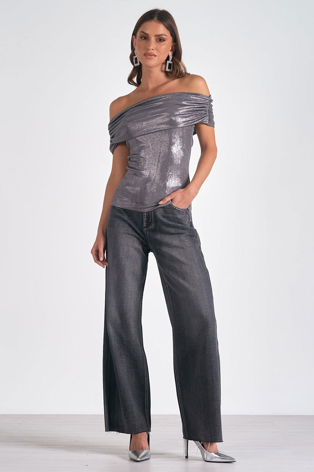 Shimmer Off Shoulder Top – Shoptiques