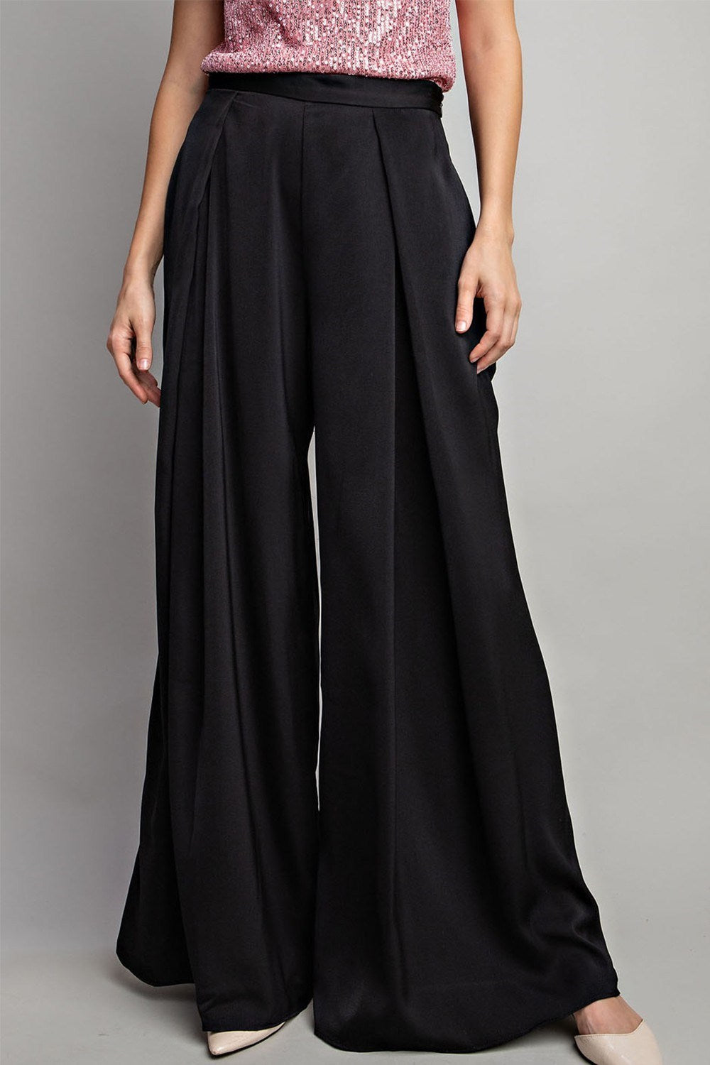 Satin Pleated Pants – Shoptiques