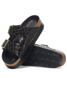 Embossed Black  Croc