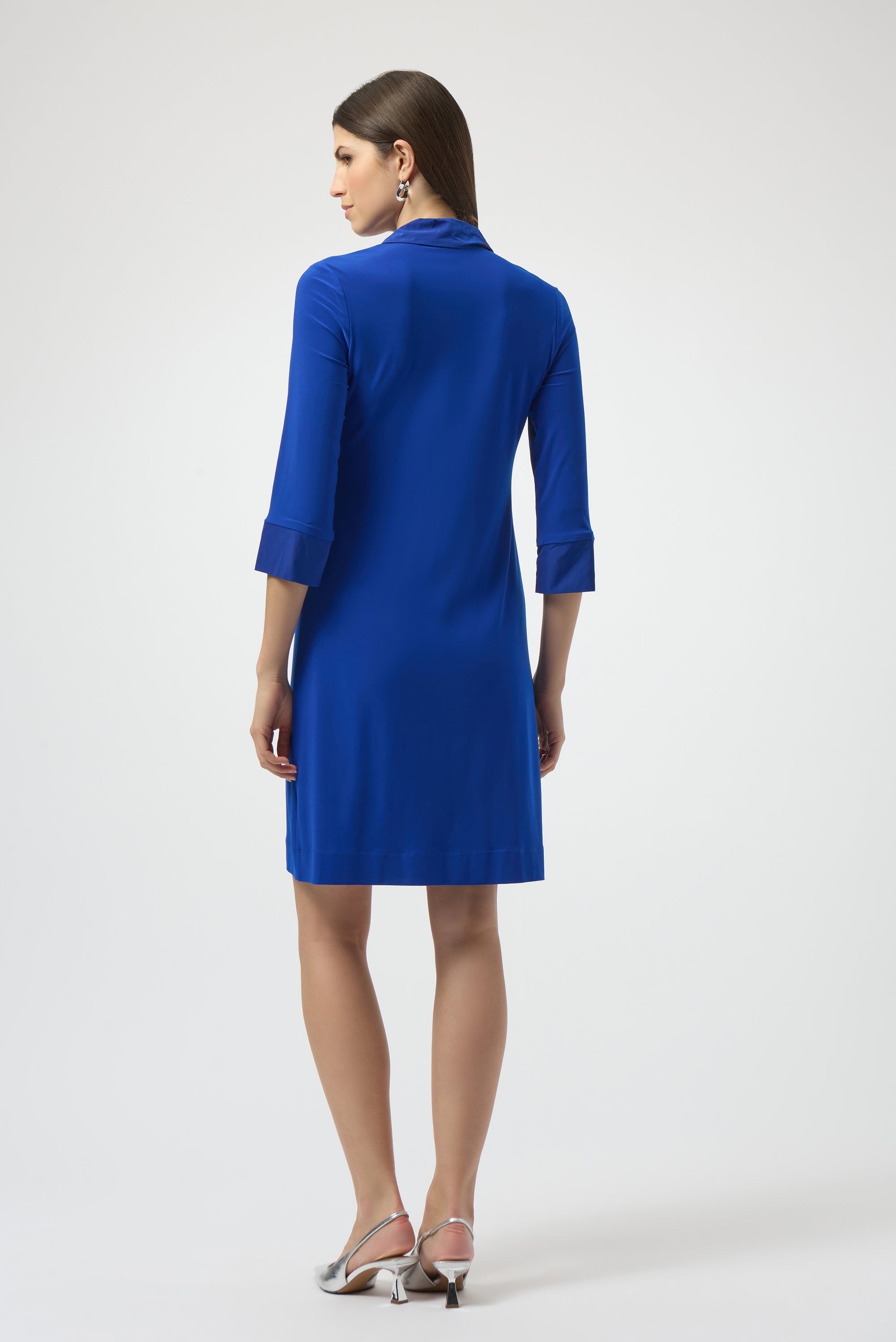 Silky Knit And Memory Trapeze Dress- Royal Sapphire Shoptiques Silky Knit And Memory Trapeze Dress- Royal Sapphire Shoptiques