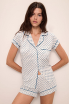 Petite Batik Ivory/Denim Blue