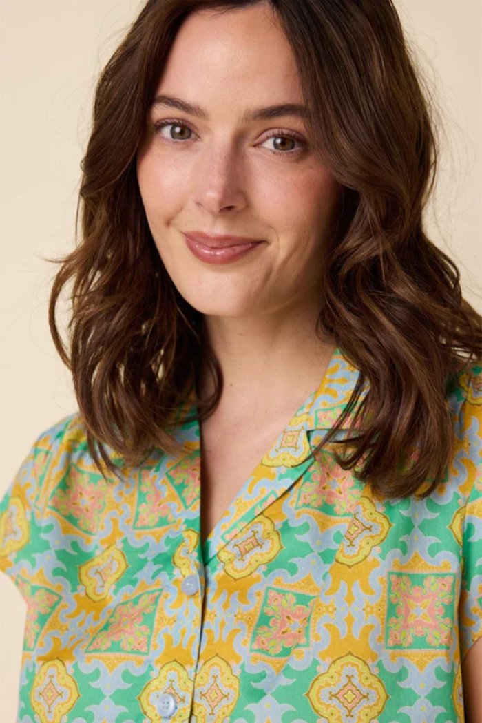 Green Moroccan Print