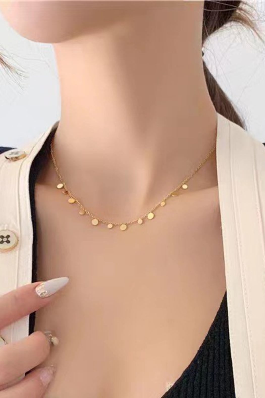 18K Gold Non-Tarnish Stainless Steel Necklace