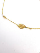 LoveMatch Tennis BABY ACE Gold Racquet and Ball Necklace
