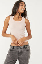 Free People U-Neck Tank - gilt+gossamer