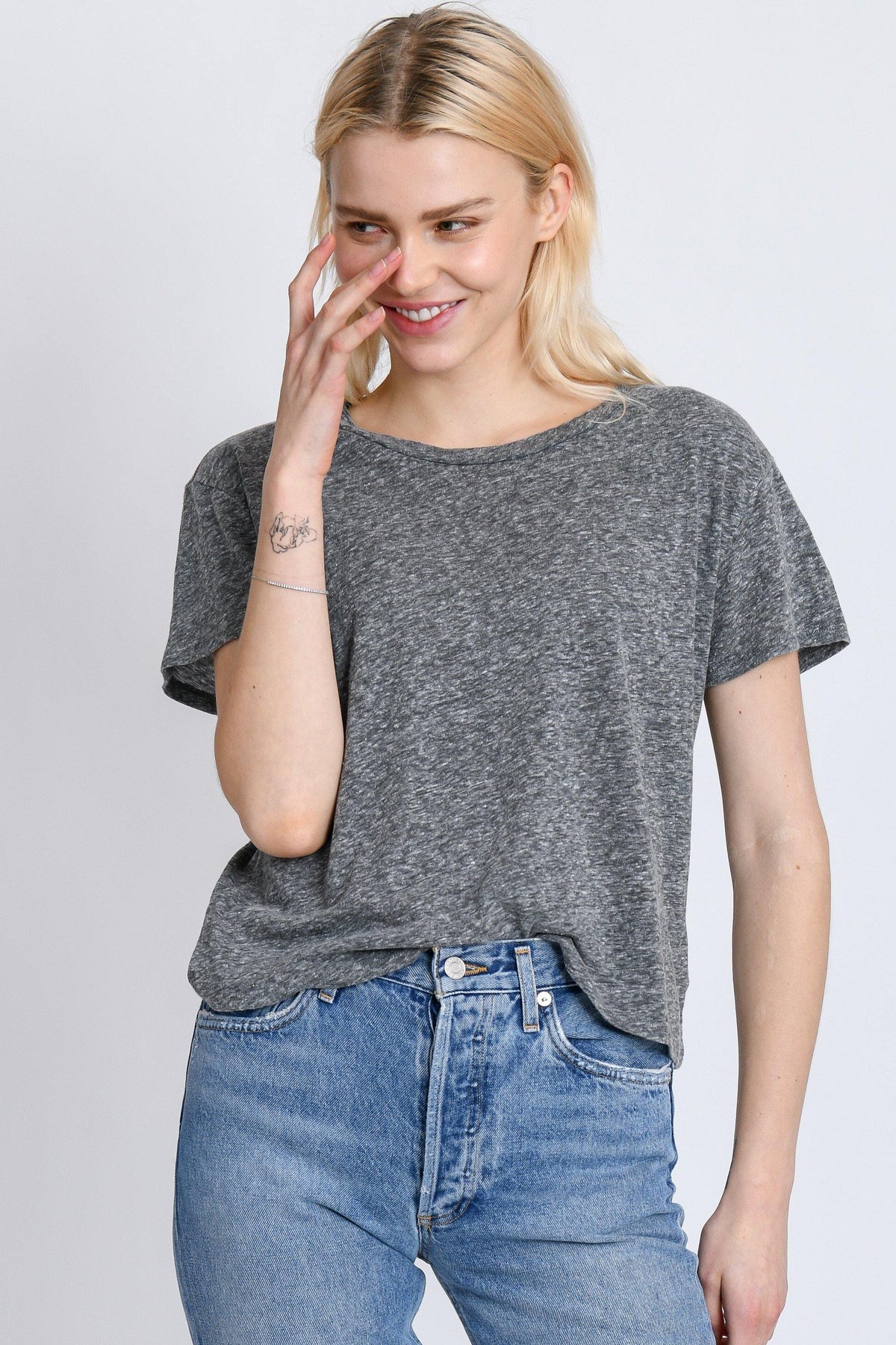 Harley Crew Neck Tee - gilt+gossamer