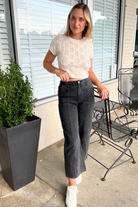 Entro | Braided Waist Wide Leg Jeans | Sweetest Stitch Cute Jeans