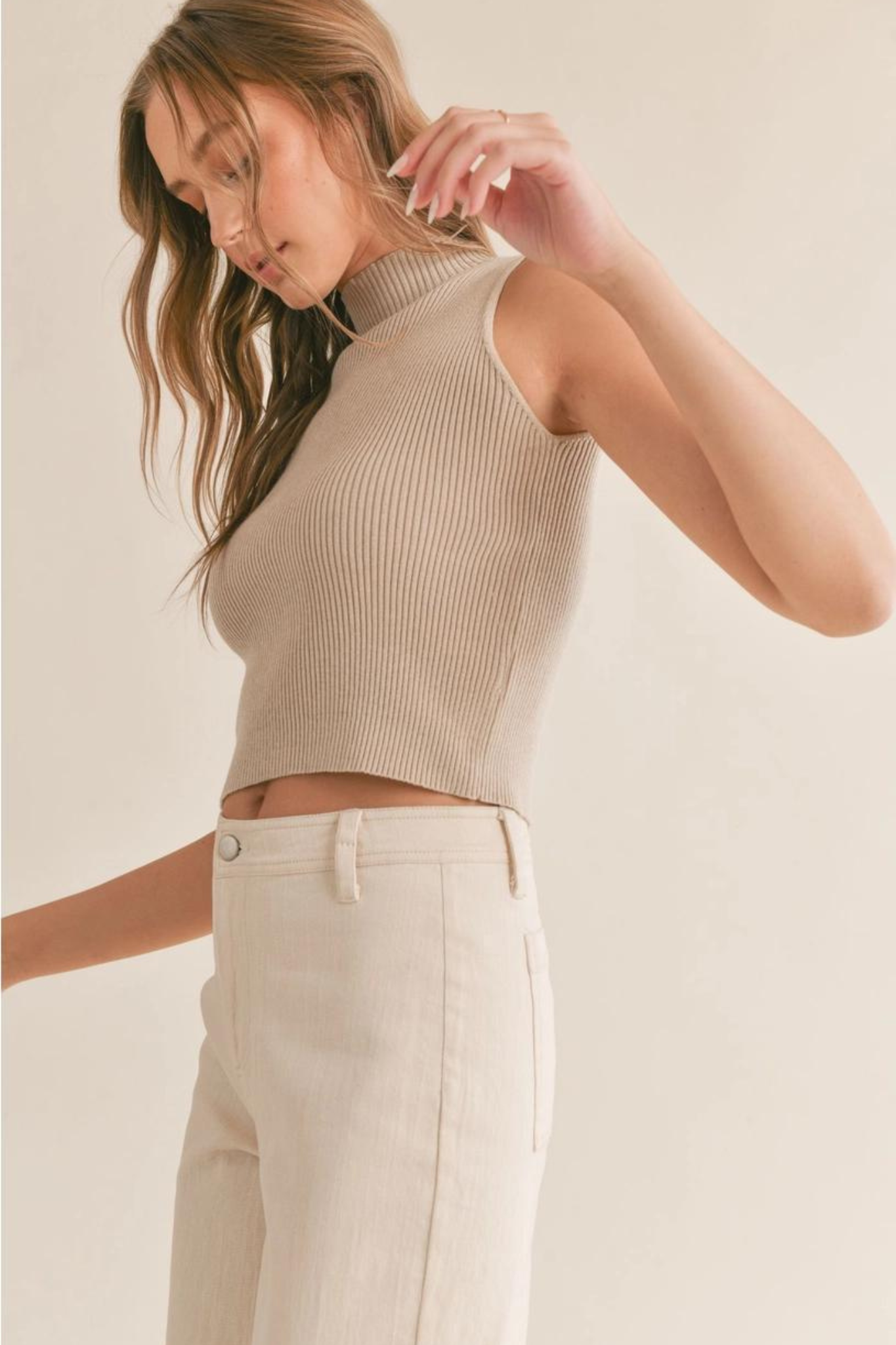 Sadie & Sage | Erica Knit Top Taupe | Sweetest Stitch Boutique