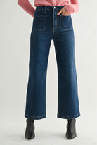 Just Black Denim | Emmy Wide Leg Jeans - Dark | Sweetest Stitch