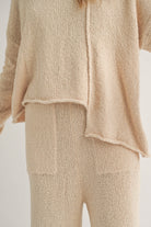 Miou Muse | Cream Asymmetrical Hem Sweater | Sweetest Stitch