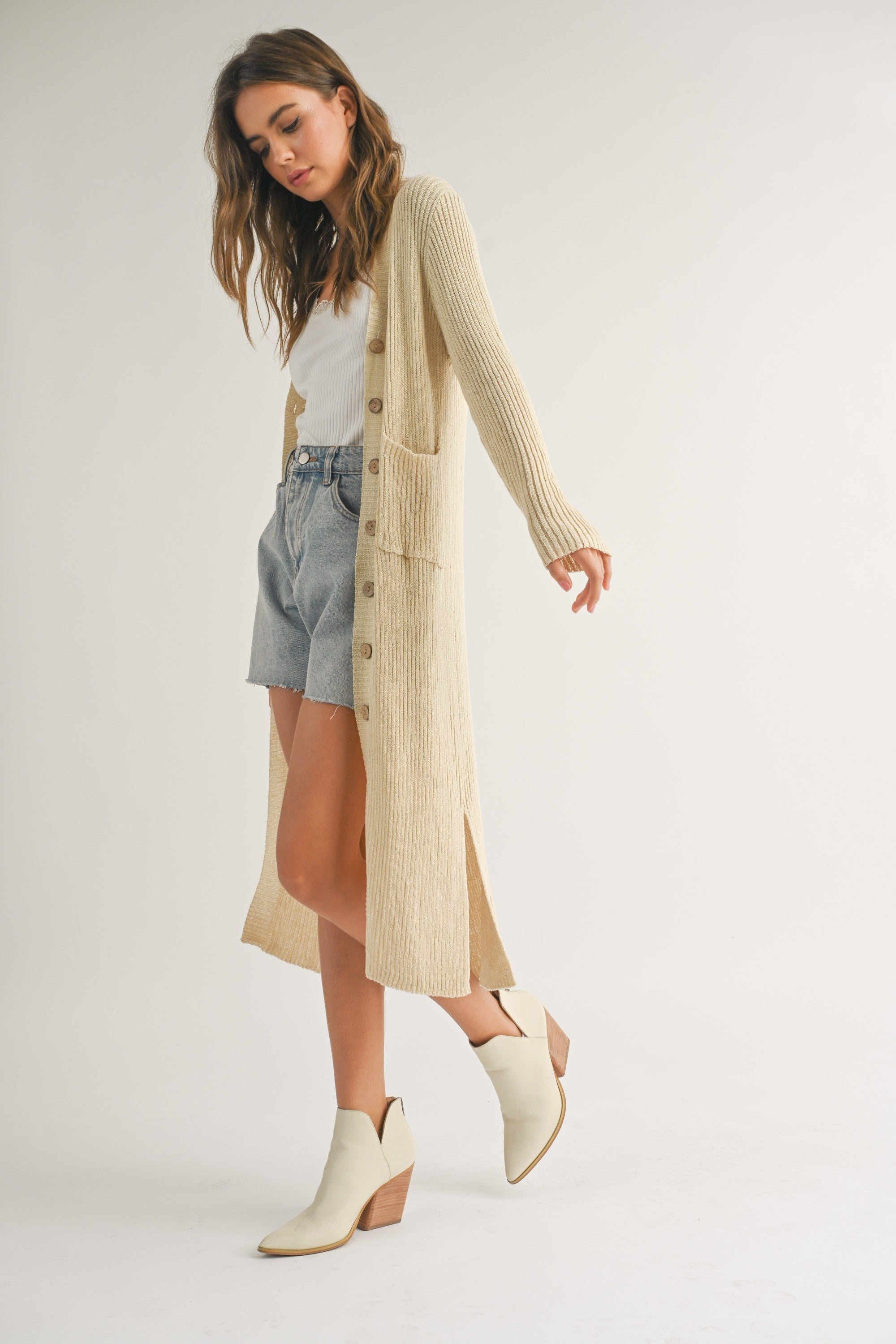Miou Muse | Long Ribbed Cardigan | Sweetest Stitch RVA Boutique