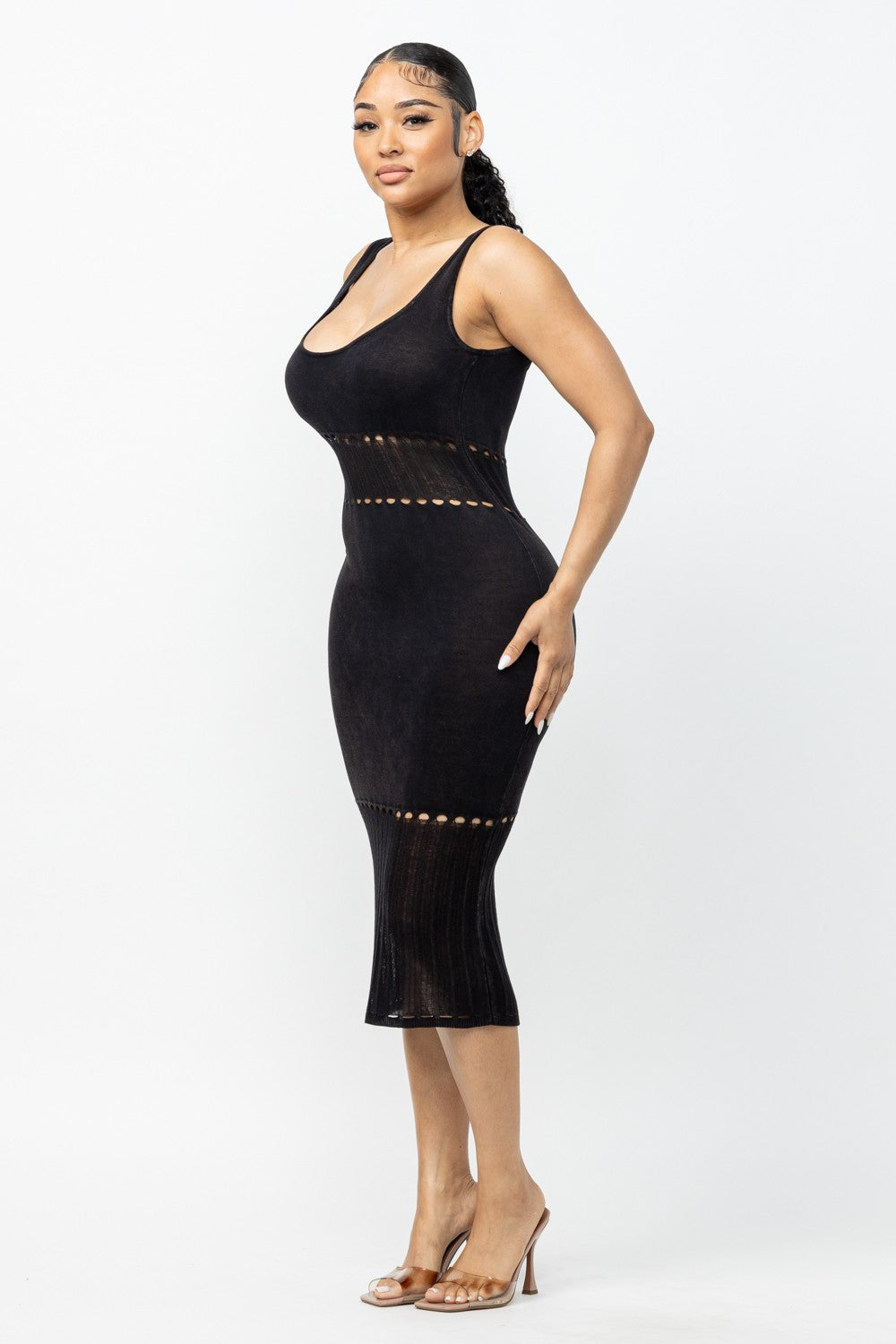 Black Acid Washed Sleeveless Sweater Midi Dress Shoptiques Black Acid Washed Sleeveless Sweater Midi Dress Shoptiques