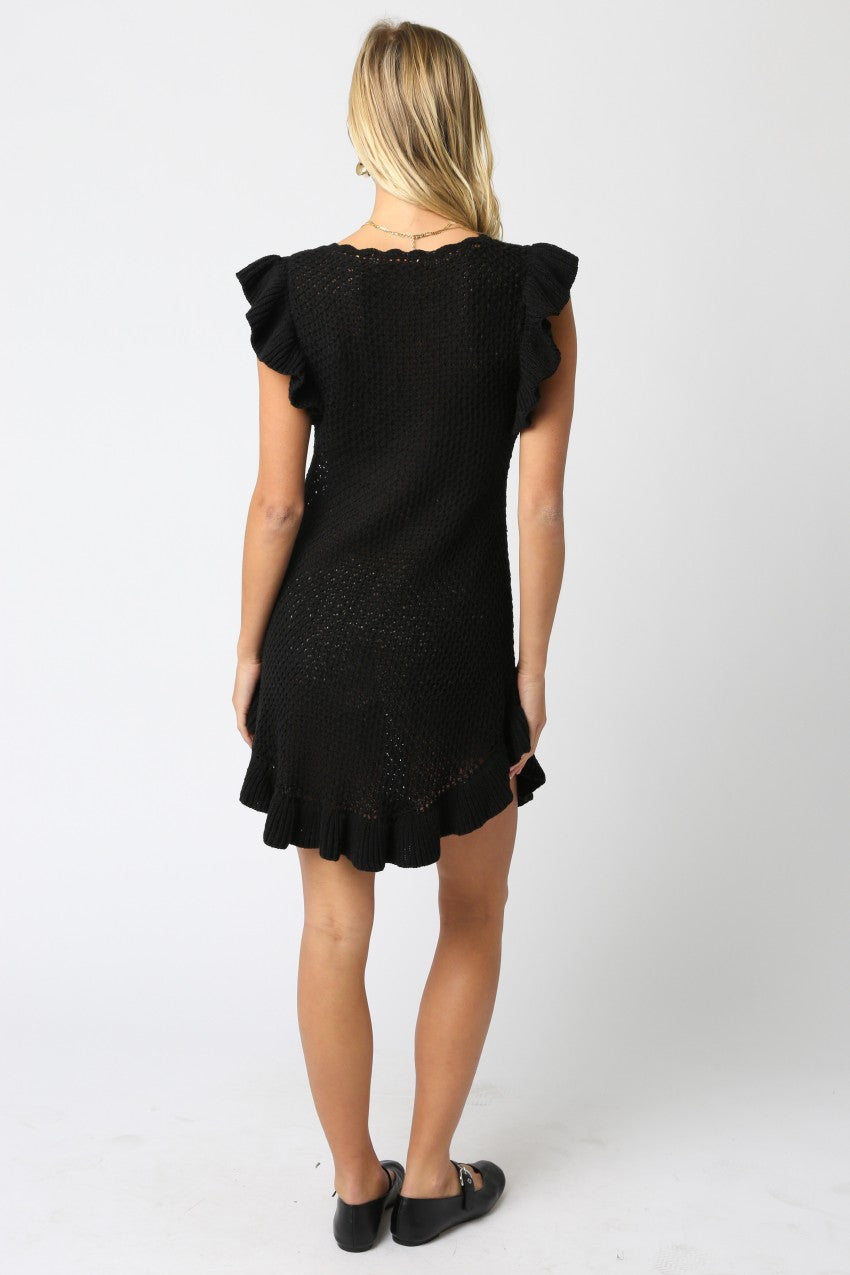 Neve Crochet Mini Dress Black – Shoptiques