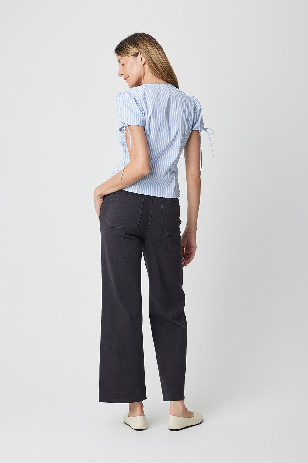 Mod Ref | Milly Striped Pleated Waist Top | Sweetest Stitch Boutique