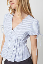 Mod Ref | Milly Striped Pleated Waist Top | Sweetest Stitch Boutique