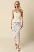 Olivaceous | Magnolia Floral Midi Skirt | Sweetest Stitch Boutique RVA