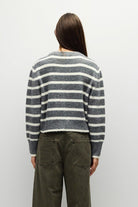 Mod Ref | Natalia Striped Zipper Sweater | Sweetest Stitch Boutique