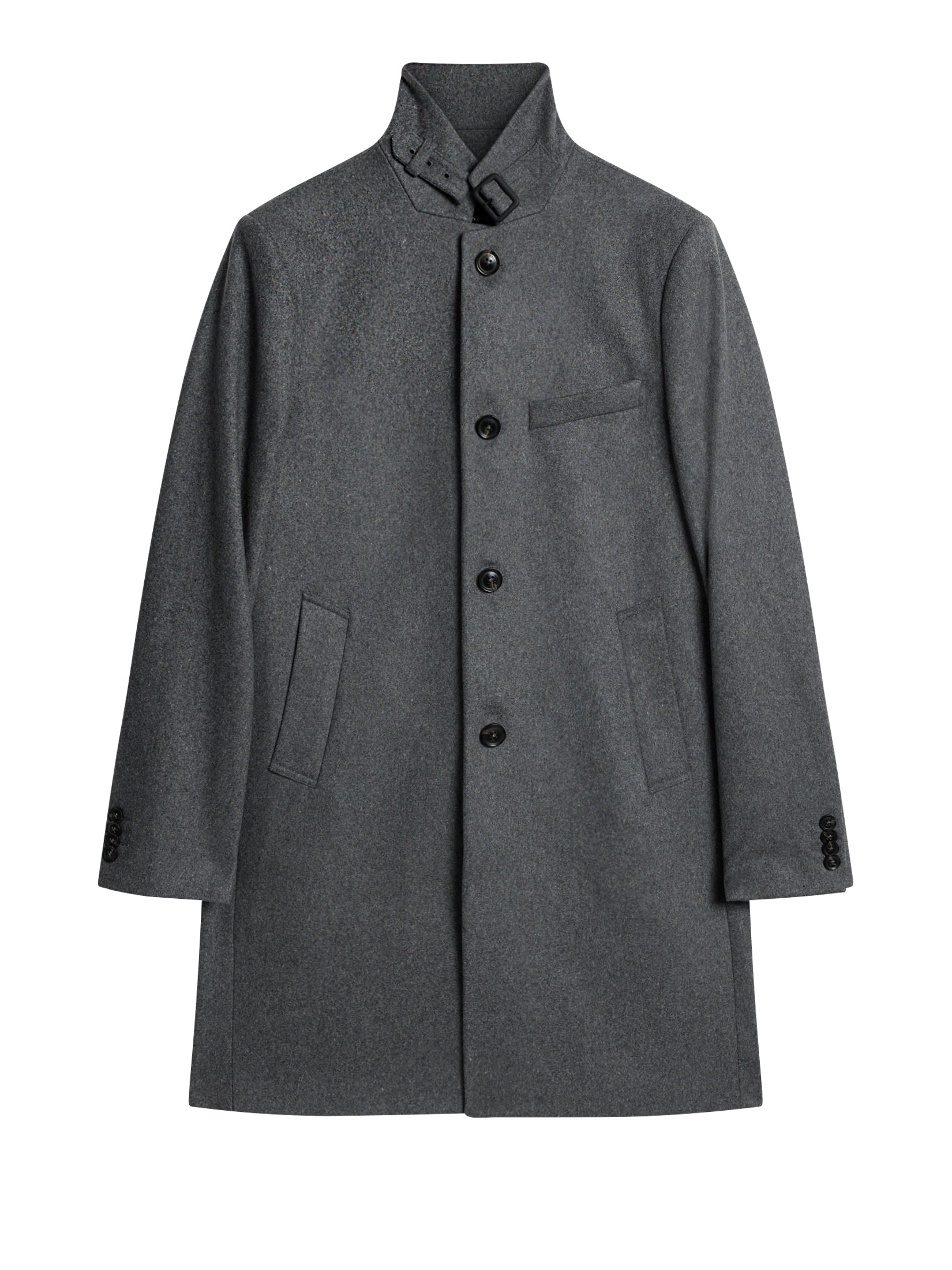 J. Lindeberg Holger Melton Mid Grey Melange Coat – Shoptiques
