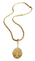 LoveMatch Tennis Heart pendant gold rope chain