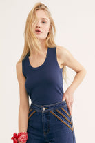 Free People U-Neck Tank - gilt+gossamer