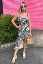 Z Supply | Black Palm Print Midi Dress | Sweetest Stitch Boutique