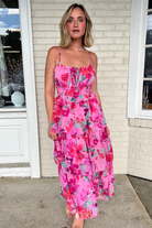 Storia | Pink Floral Wedding Guest Maxi Dress | Sweetest Stitch