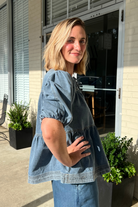 Work Blouse for Women | Entro Denim Top | Sweetest Stitch