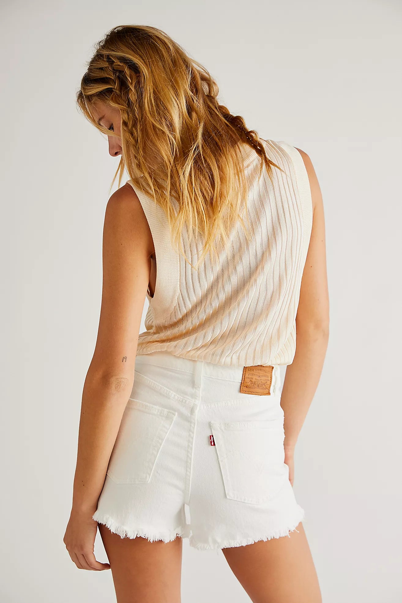 Levi's Ribcage Shorts - Mother Of Pearl - gilt+gossamer