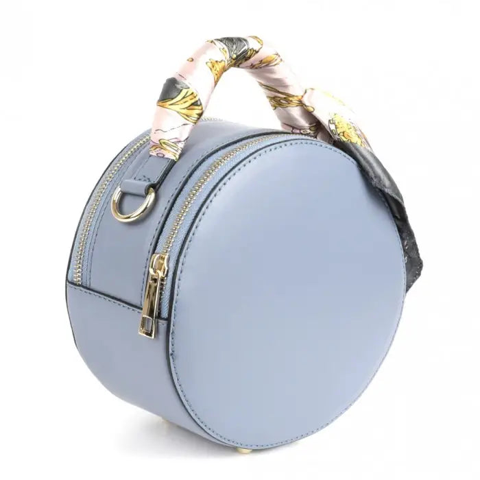 Round Genuine Leather Crossbody Handbag - Yayas Glam & Gift Shop