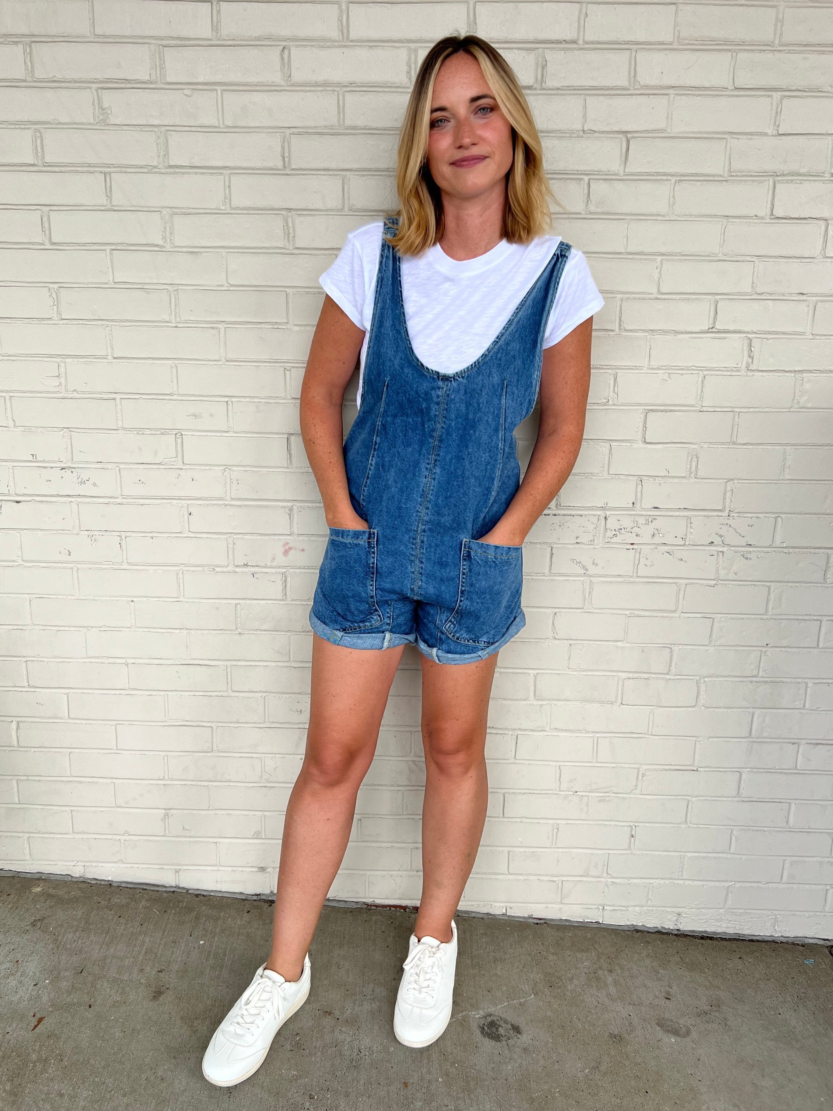 EESome | Take It Slow Denim Romper | Sweetest Stitch