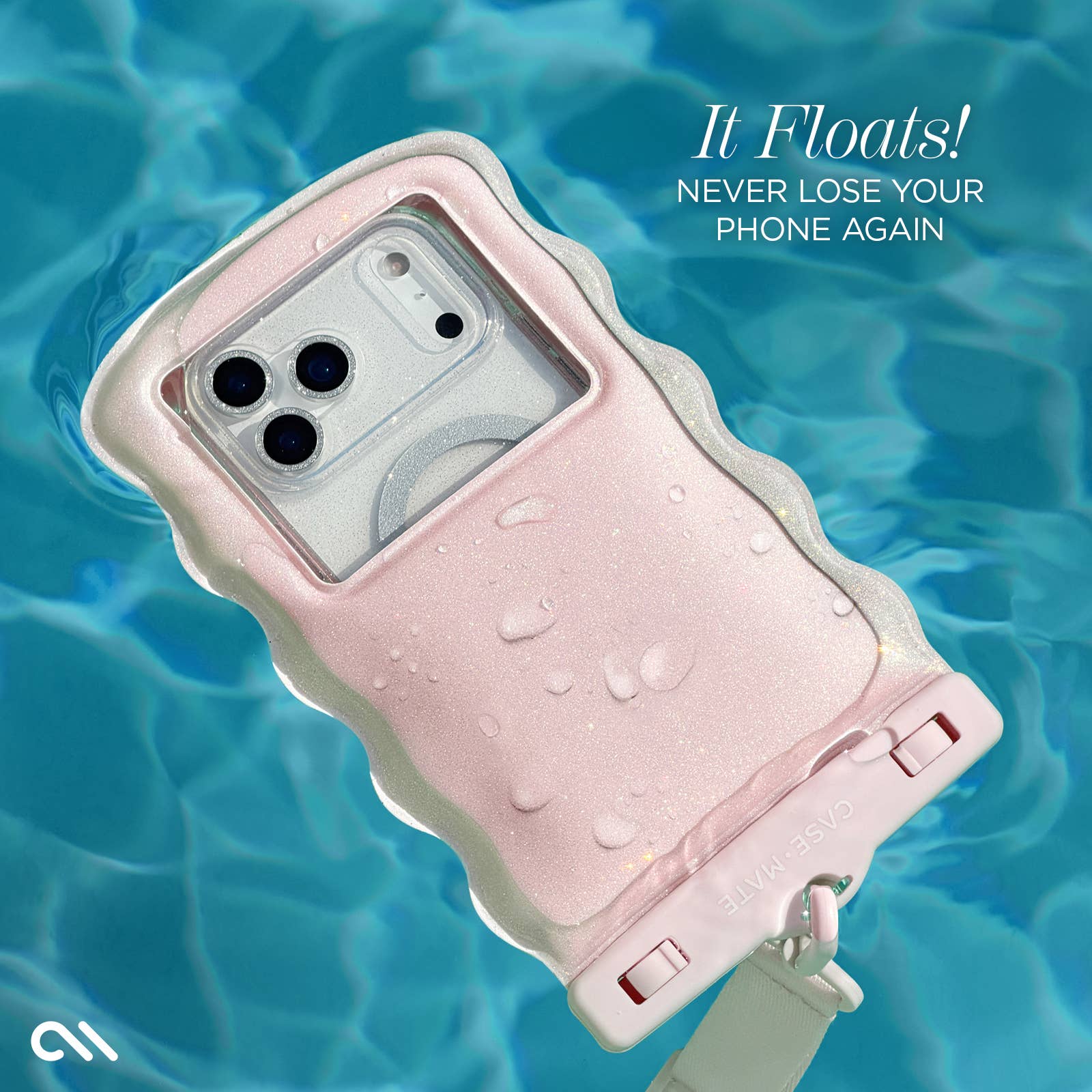Case-Mate Wavy Waterproof Floating Phone Pouch Mist Twinkle