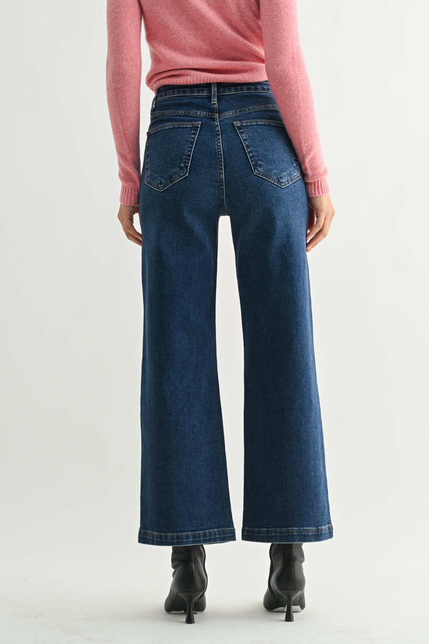 Just Black Denim | Emmy Wide Leg Jeans - Dark | Sweetest Stitch