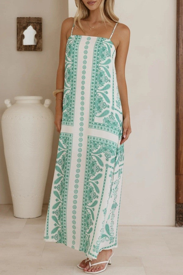 Sundayup | Paisley Midi Dress - Green | Sweetest Stitch Boutique RVA