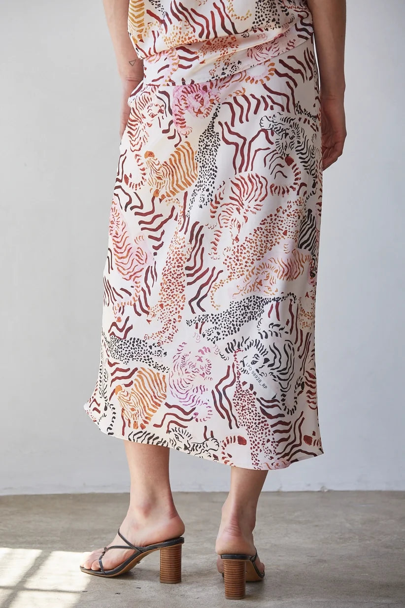 By Together | Leona Animal Print Midi Skirt | Sweetest Stitch Boutique