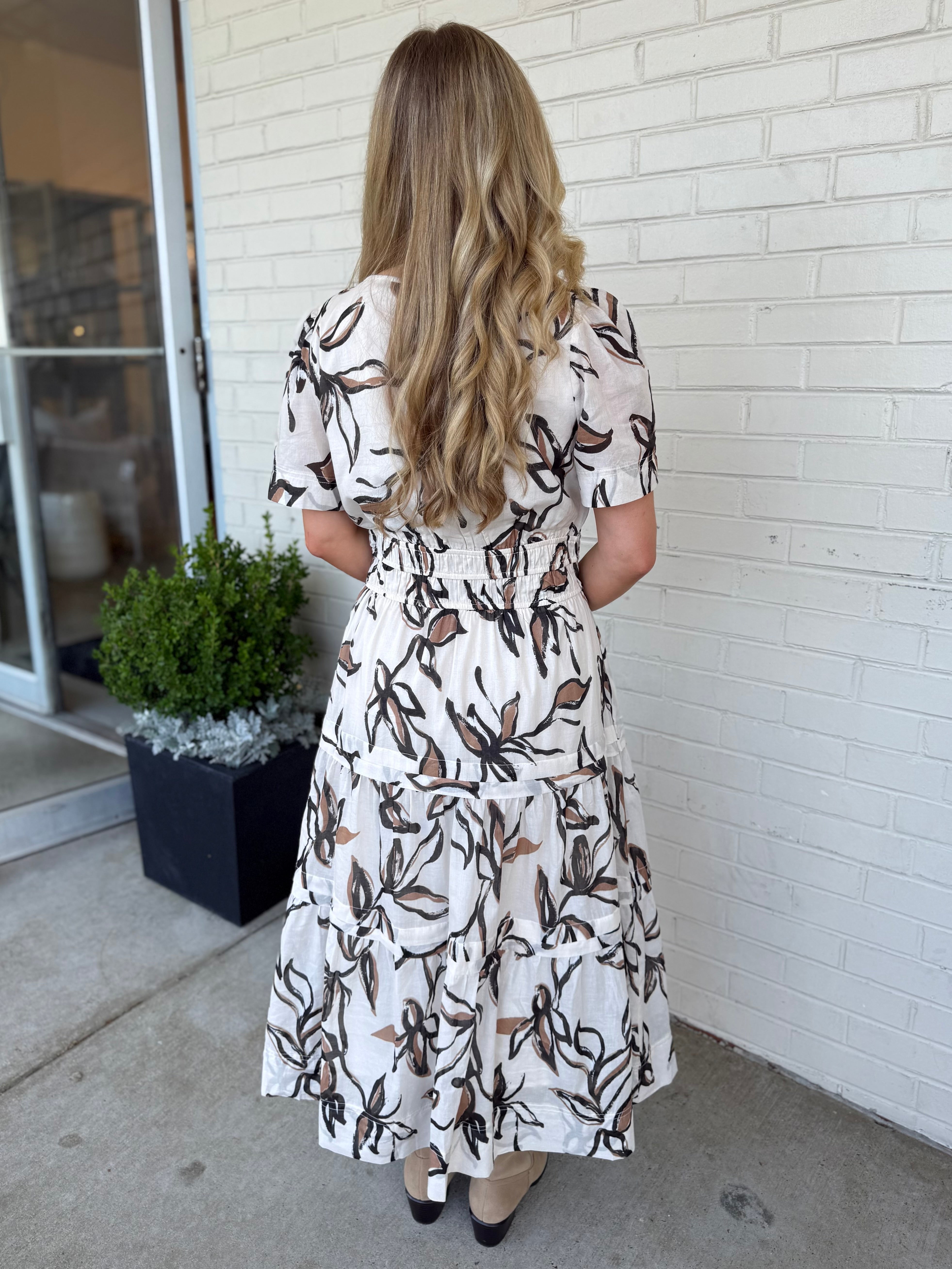 Aureum | Poppy Floral Midi Dress | Sweetest Stitch