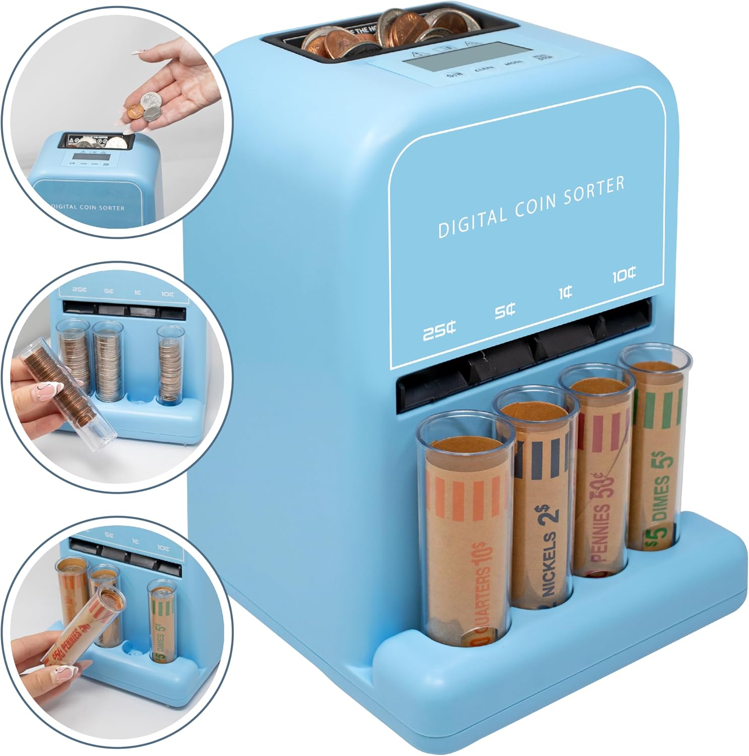 Automatic Coin Counter and Sorter Machine, Blue – Shoptiques