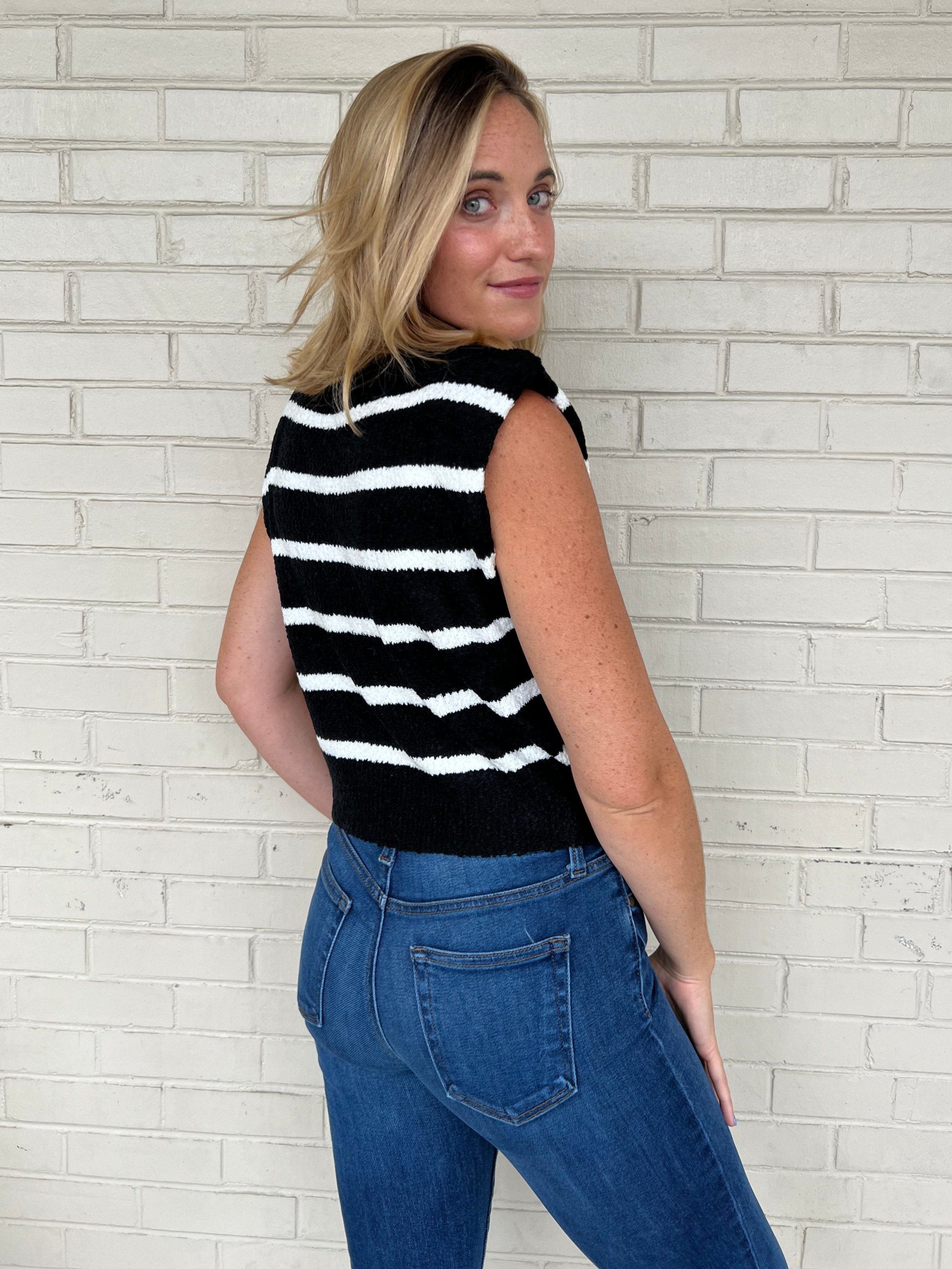 Strut & Bolt | Modern Day Striped Knit Top | Sweetest Stitch