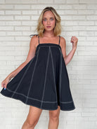 Strut & Bolt | Black Adjustable Strap Dress | Sweetest Stitch