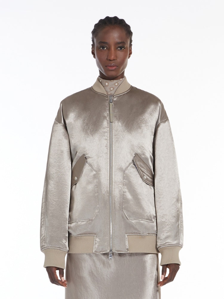 Max Mara Oversized Satin Bomber Jacket – Shoptiques