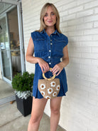 Lalavon | Caroline Button Denim Romper | Sweetest Stitch Boutique