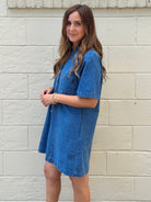 Entro | Whitney Button Front Denim Dress | Sweetest Stitch Boutique