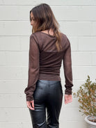 Crescent | Sierra Sheer Metallic Top | Sweetest Stitch Boutique