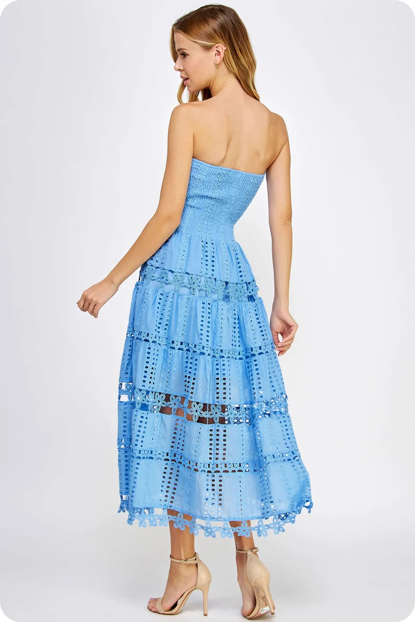 Strut & Bolt | Gloria Eyelet Lace Midi Dress | Sweetest Stitch Boutique