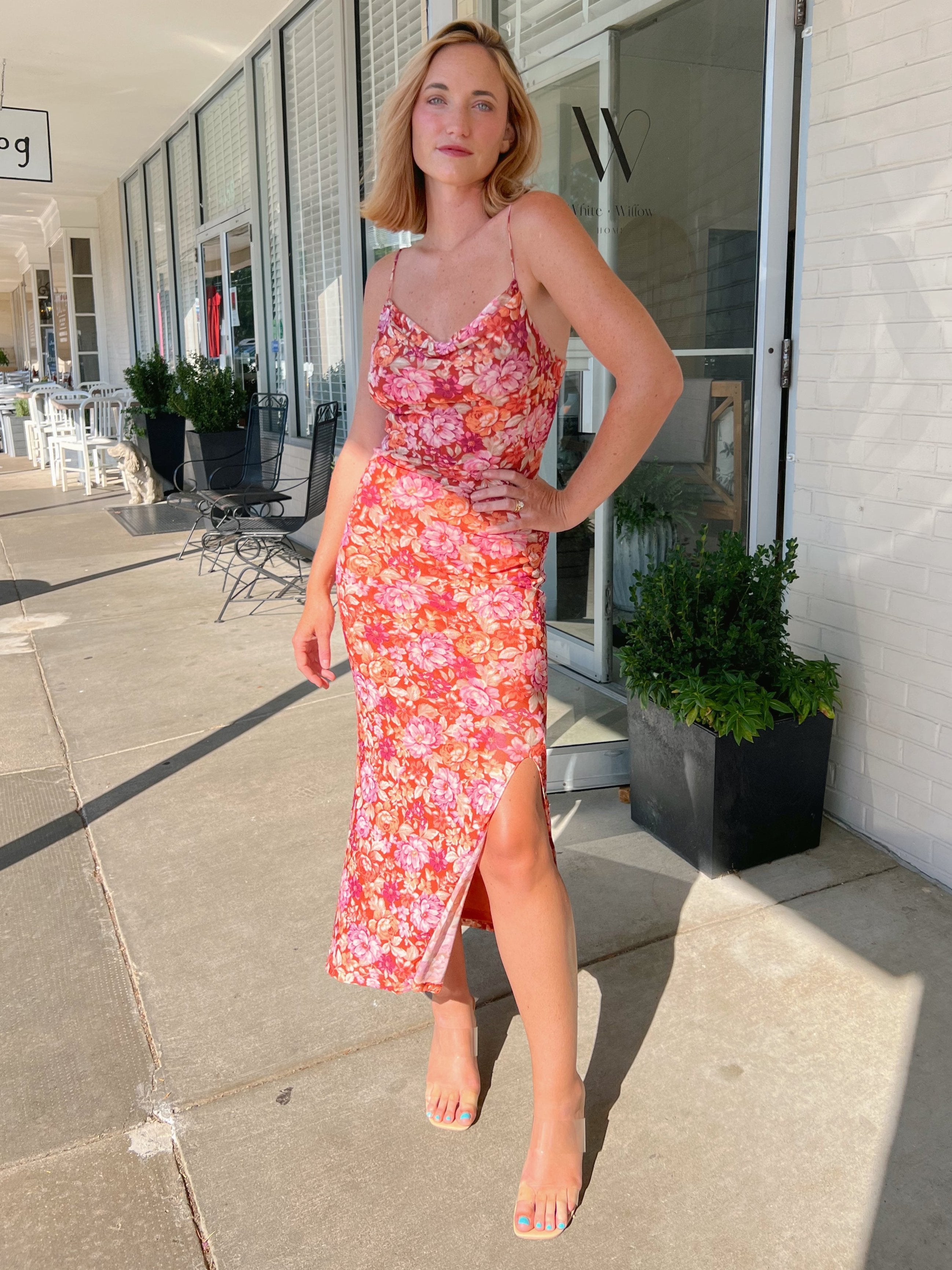 Sage the Label | Rust Floral Midi Dress | Sweetest Stitch