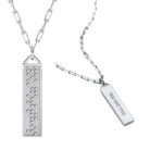 Touchstone You Got This Bar Silver Necklace