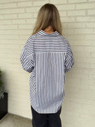 Olivaceous | Mayra Stripe Button Down Shirt | Sweetest Stitch