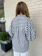 Entro | Esmerelda Striped Button Up Top | Sweetest Stitch Boutique